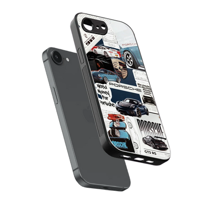 Fund My Ride sleek iphone 16e cover with tempered glass back and TPU edges