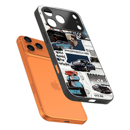 Fund My Ride sleek iphone 17 pro cover with tempered glass back and TPU edges