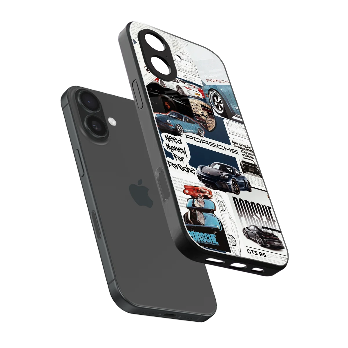 Fund My Ride sleek iphone 17 cover with tempered glass back and TPU edges