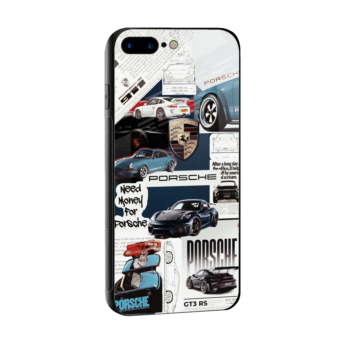 Fund My Ride sleek iphone 7 plus cover with tempered glass back and TPU edges