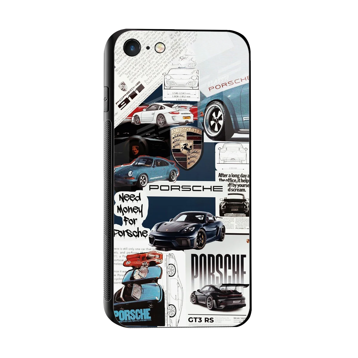 Fund My Ride sleek iphone 8 cover with tempered glass back and TPU edges