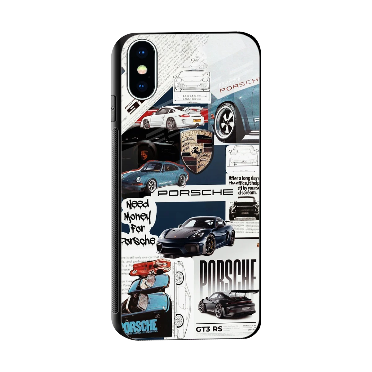Fund My Ride sleek iphone xs cover with tempered glass back and TPU edges