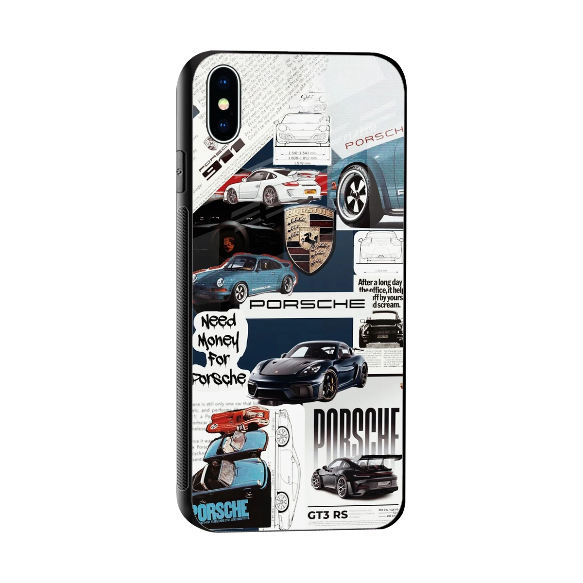 Fund My Ride sleek iphone xs max cover with tempered glass back and TPU edges