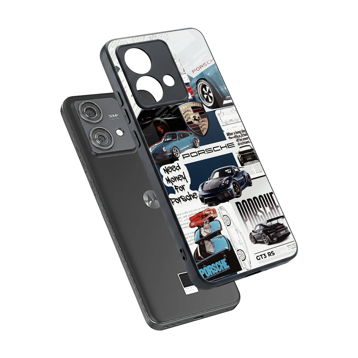 Fund My Ride sleek motorola edge 40 neo 5g cover with tempered glass back and TPU edges