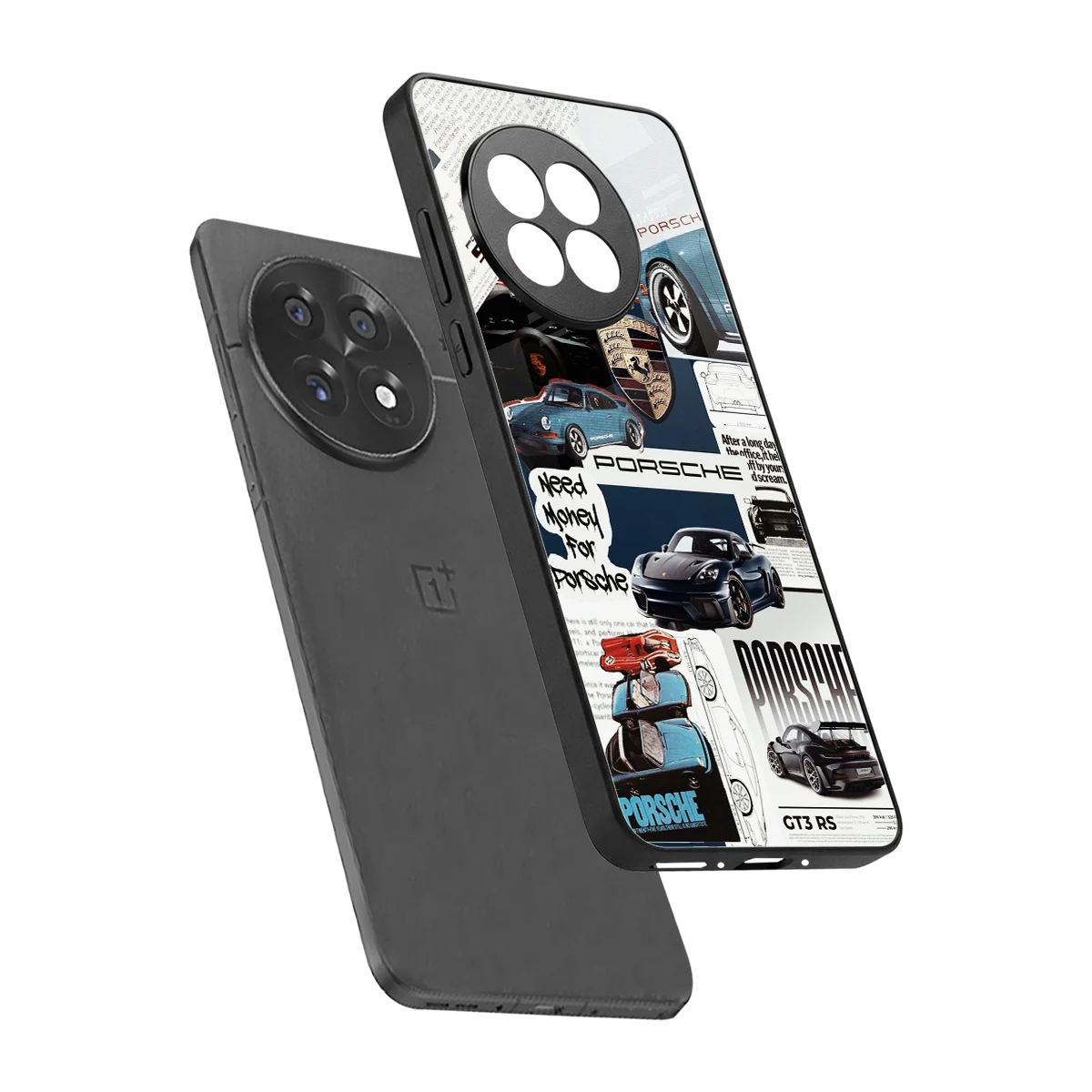 Fund My Ride sleek oneplus 13r cover with tempered glass back and TPU edges