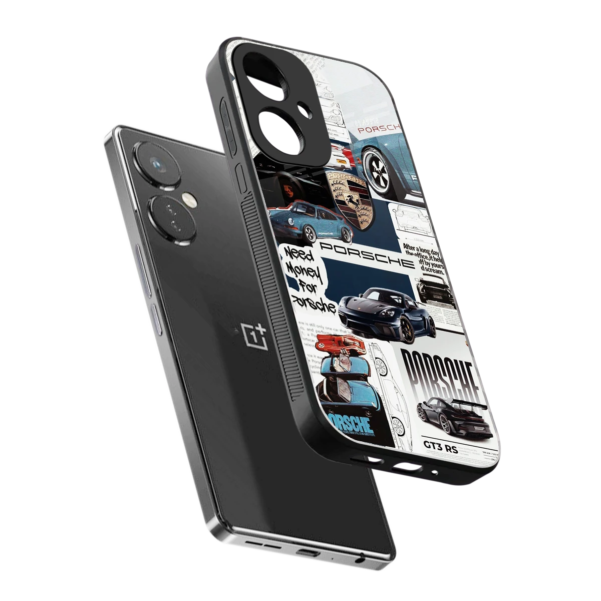Fund My Ride sleek oneplus nord ce 3 cover with tempered glass back and TPU edges