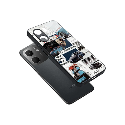 Fund My Ride sleek oppo a5x 5g cover with tempered glass back and TPU edges