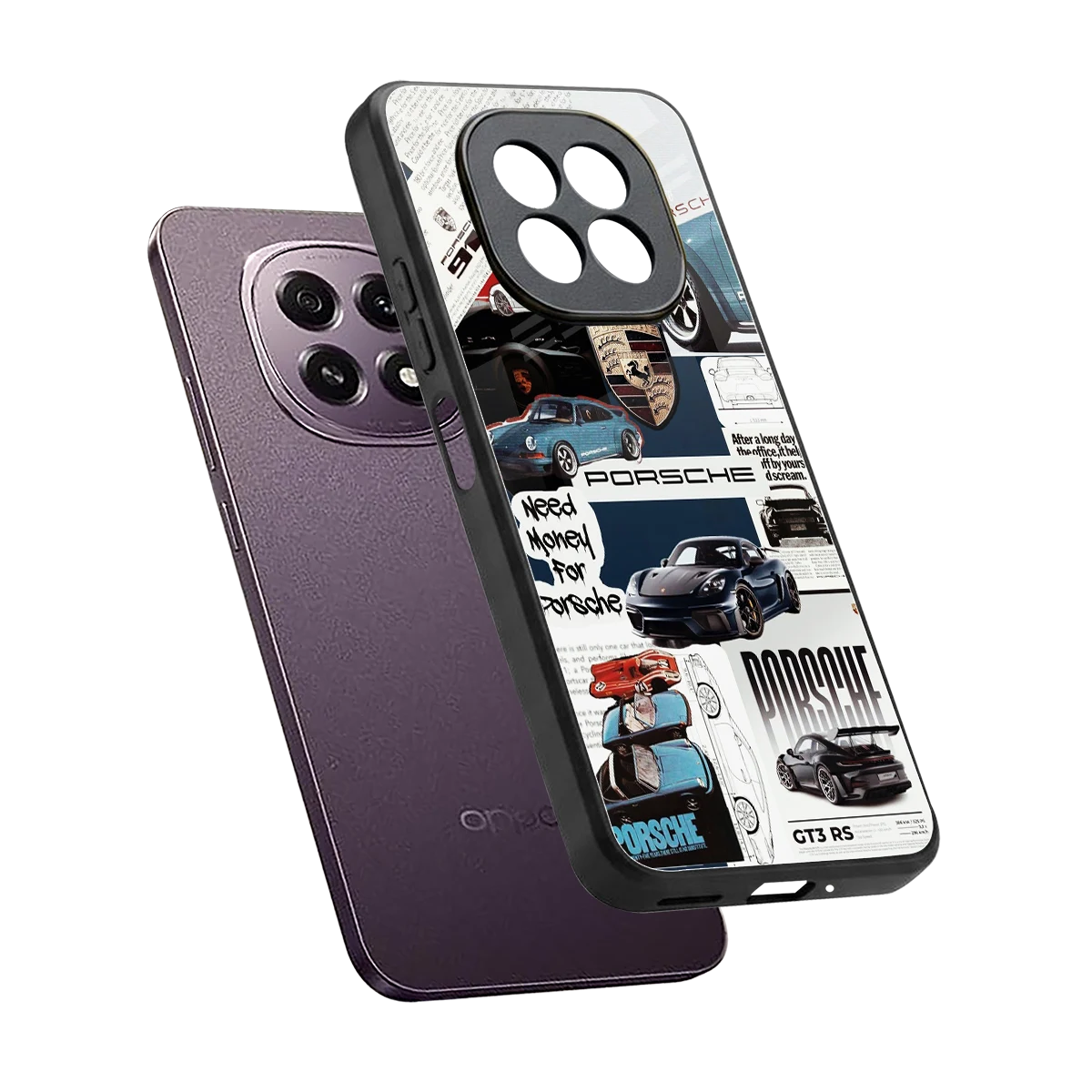 Fund My Ride sleek oppo f29 5g cover with tempered glass back and TPU edges