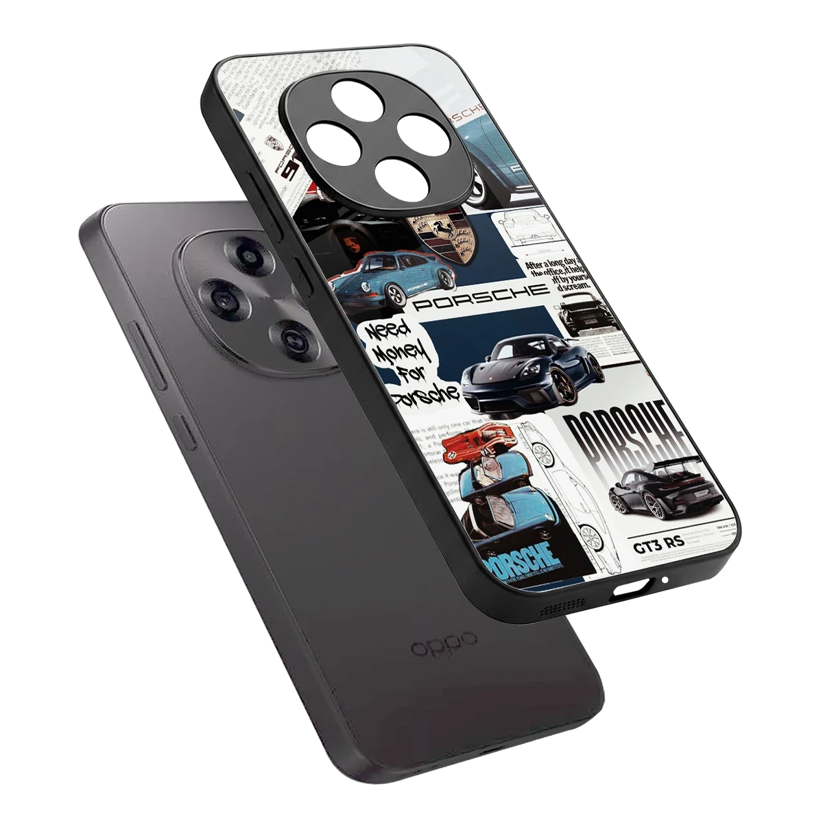 Fund My Ride sleek oppo f31 pro 5g cover with tempered glass back and TPU edges