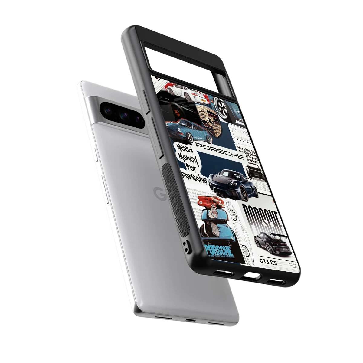 Fund My Ride sleek google pixel 8 pro cover with tempered glass back and TPU edges