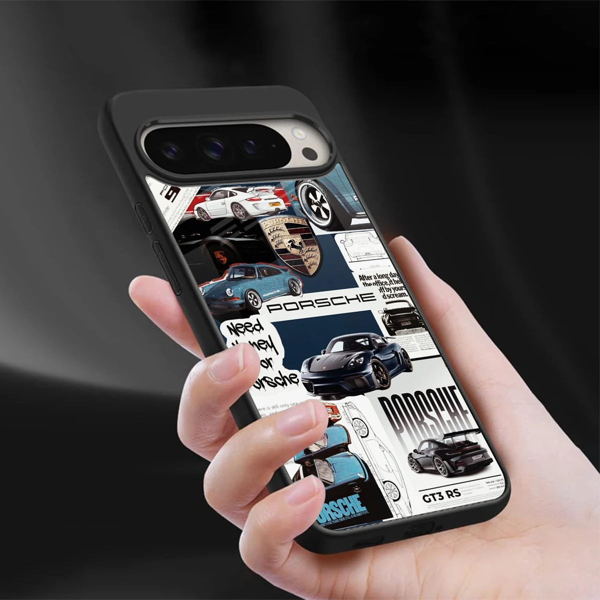 Fund My Ride sleek google pixel 9 pro xl cover with tempered glass back and TPU edges