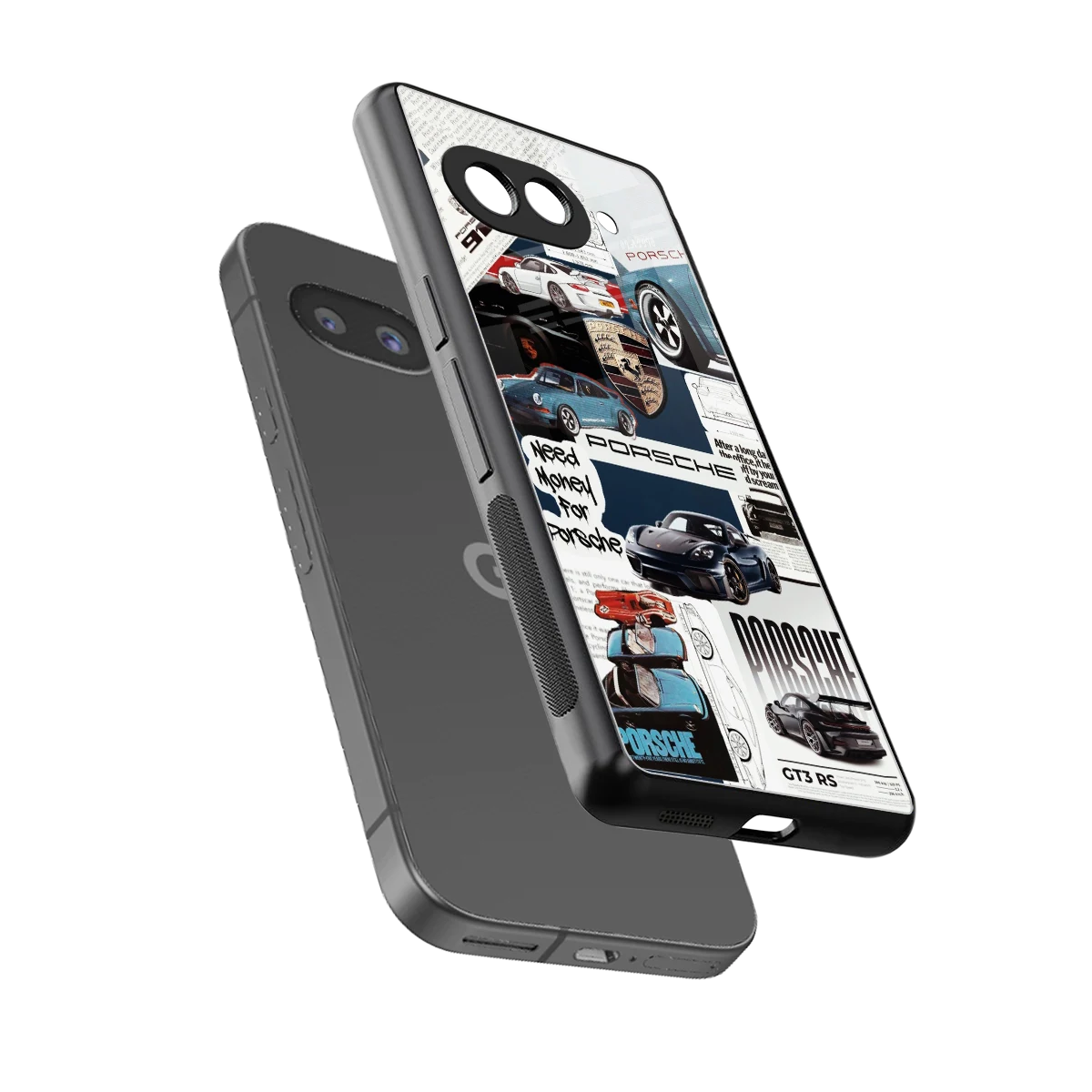 Fund My Ride sleek google pixel 9a cover with tempered glass back and TPU edges