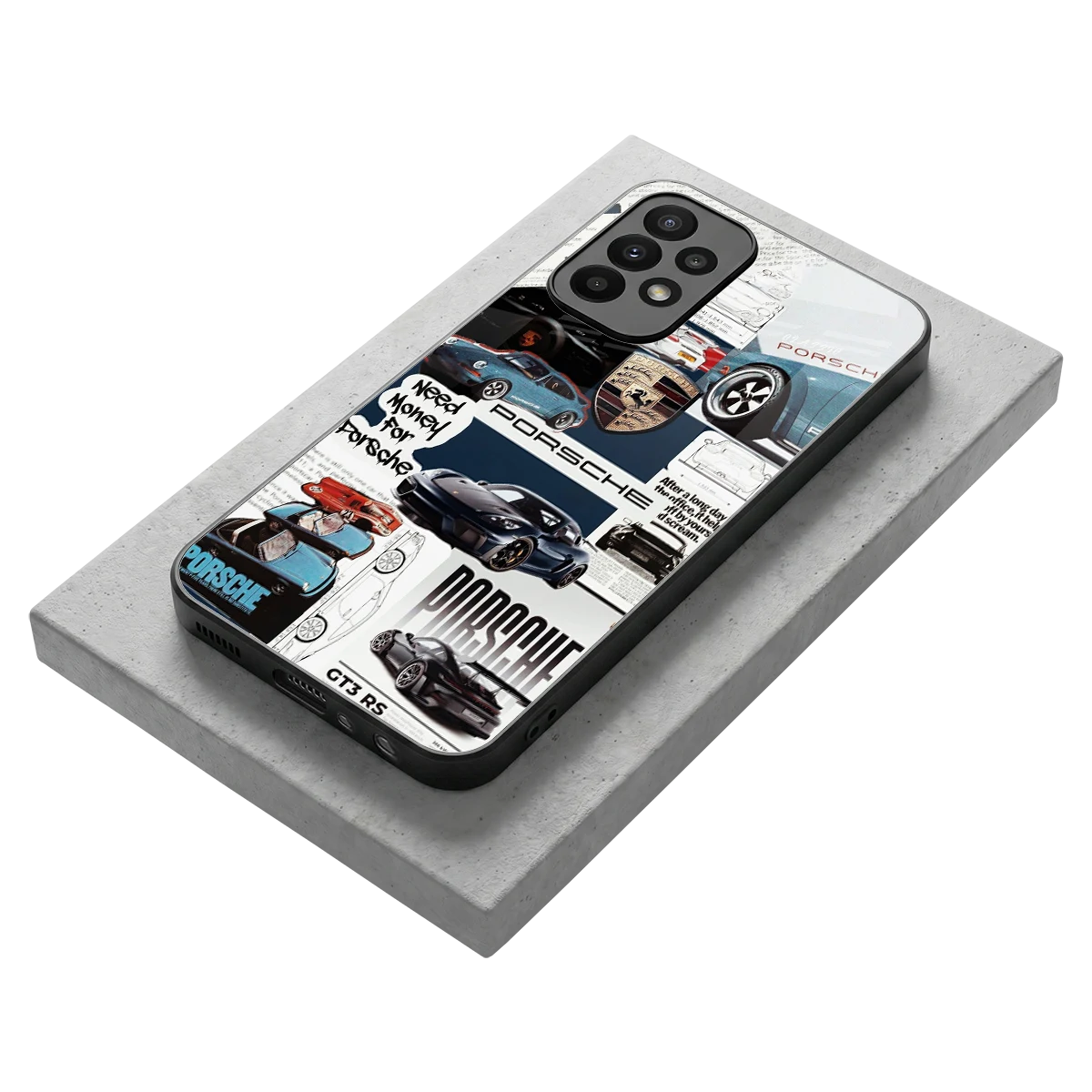 Fund My Ride stylish phone case for samsung galaxy a23 | glossy glass and slim fit