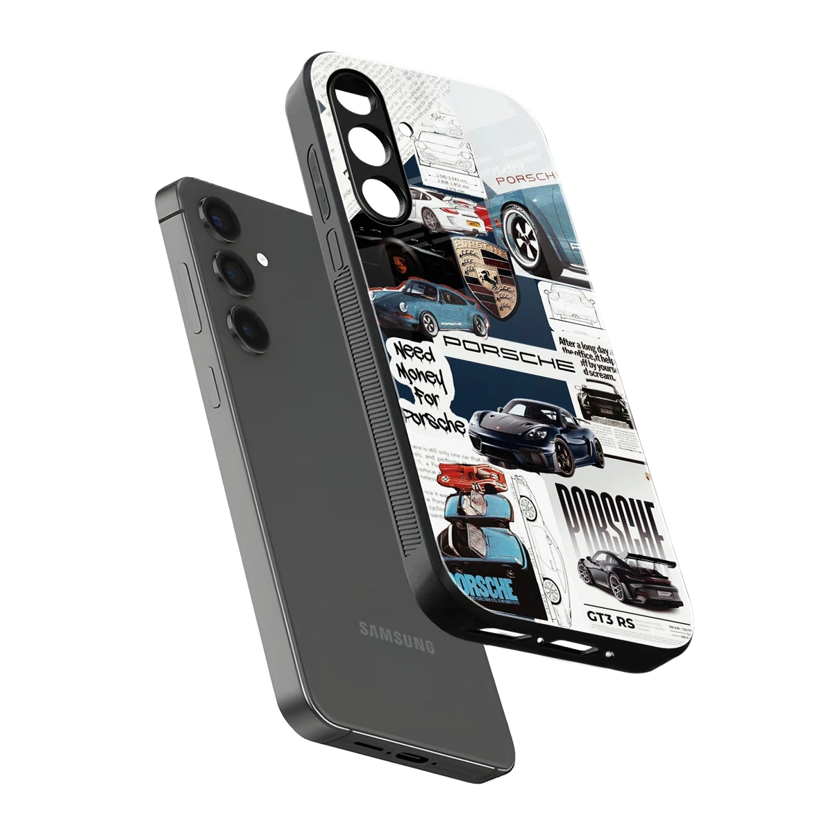Fund My Ride sleek samsung galaxy a55 5g cover with tempered glass back and TPU edges