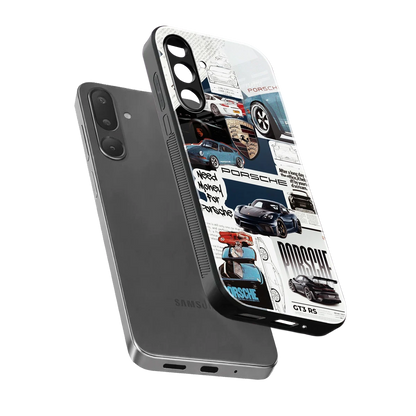 Fund My Ride sleek samsung galaxy m36 5g cover with tempered glass back and TPU edges