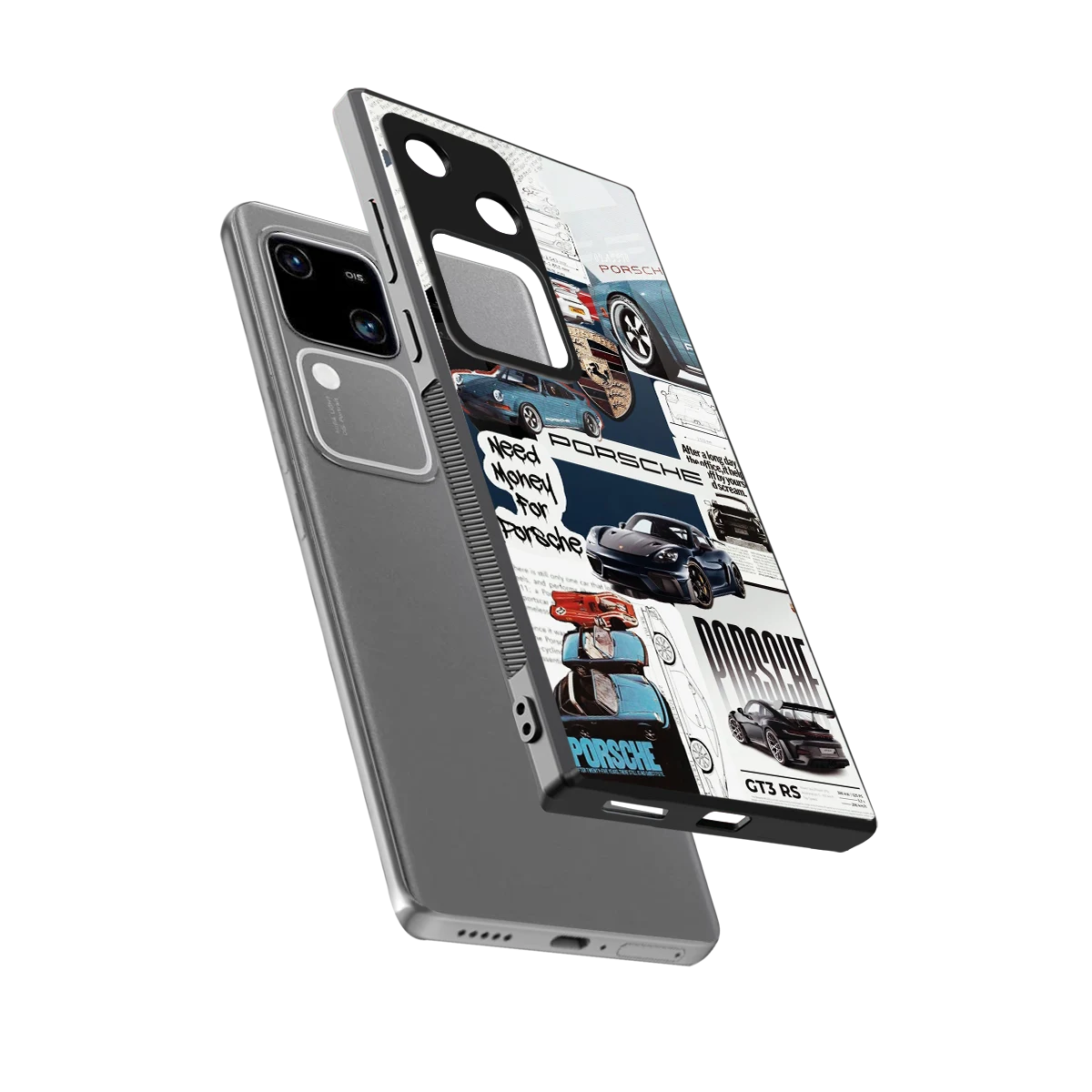 Fund My Ride sleek vivo v30 cover with tempered glass back and TPU edges