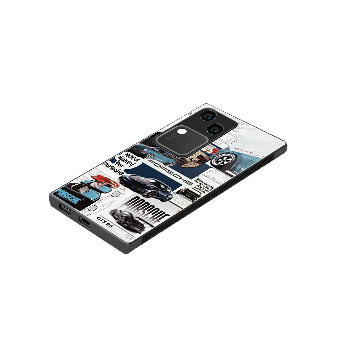 Fund My Ride stylish phone case for vivo v30 | glossy glass and slim fit