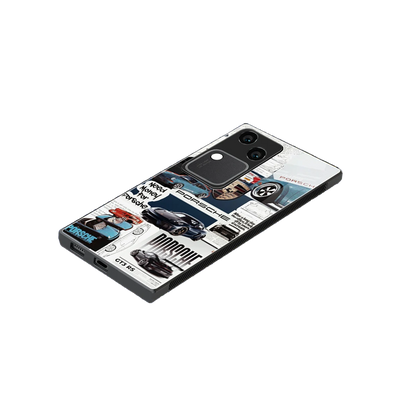 Fund My Ride stylish phone case for vivo v30 | glossy glass and slim fit