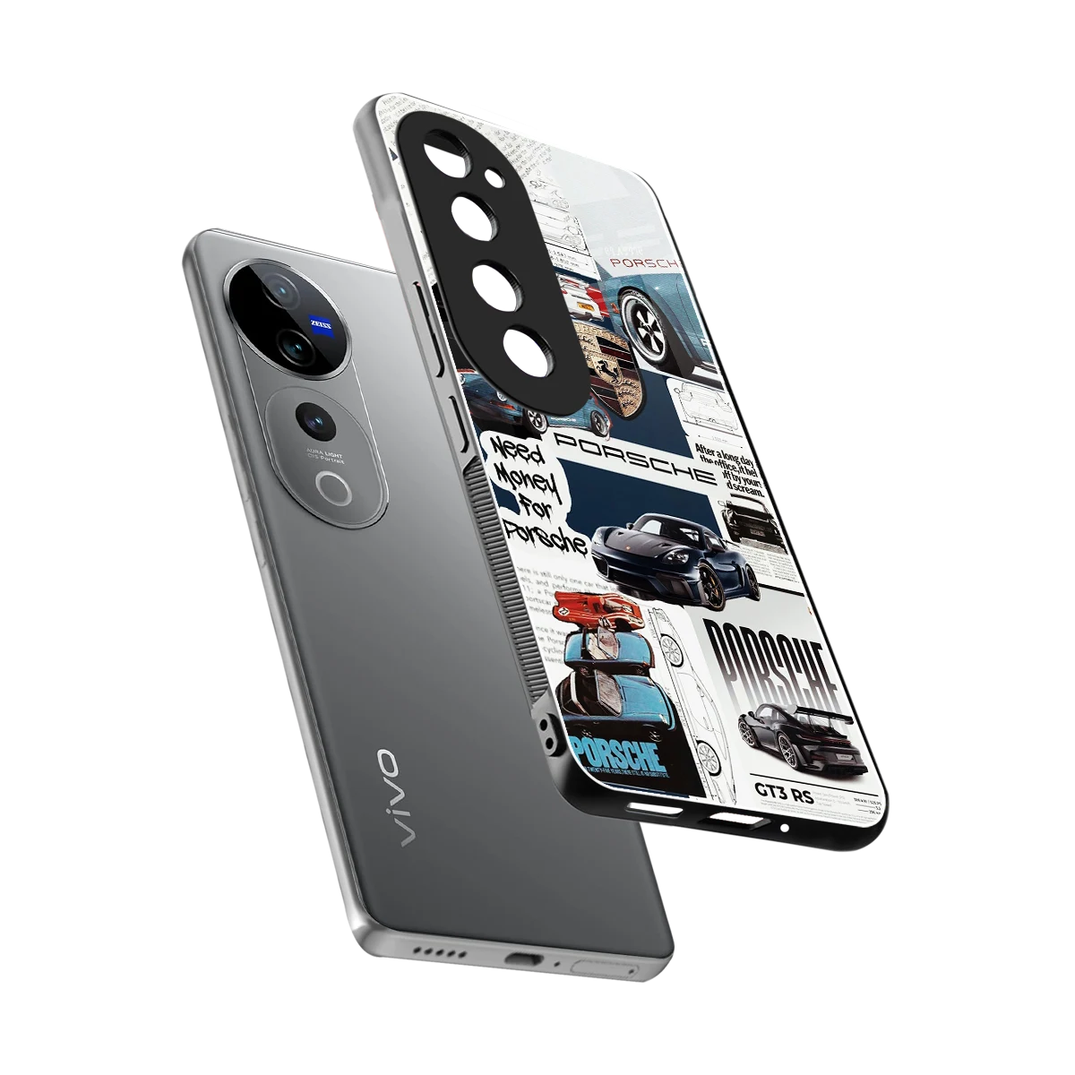 Fund My Ride sleek vivo v40 pro cover with tempered glass back and TPU edges