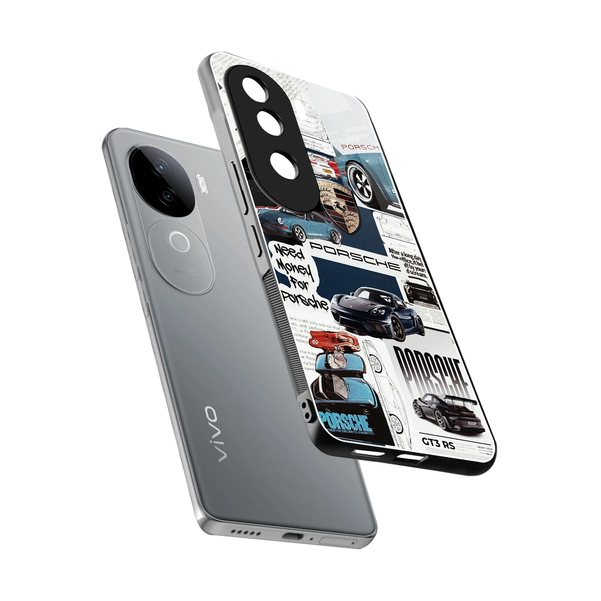 Fund My Ride sleek vivo v40e cover with tempered glass back and TPU edges