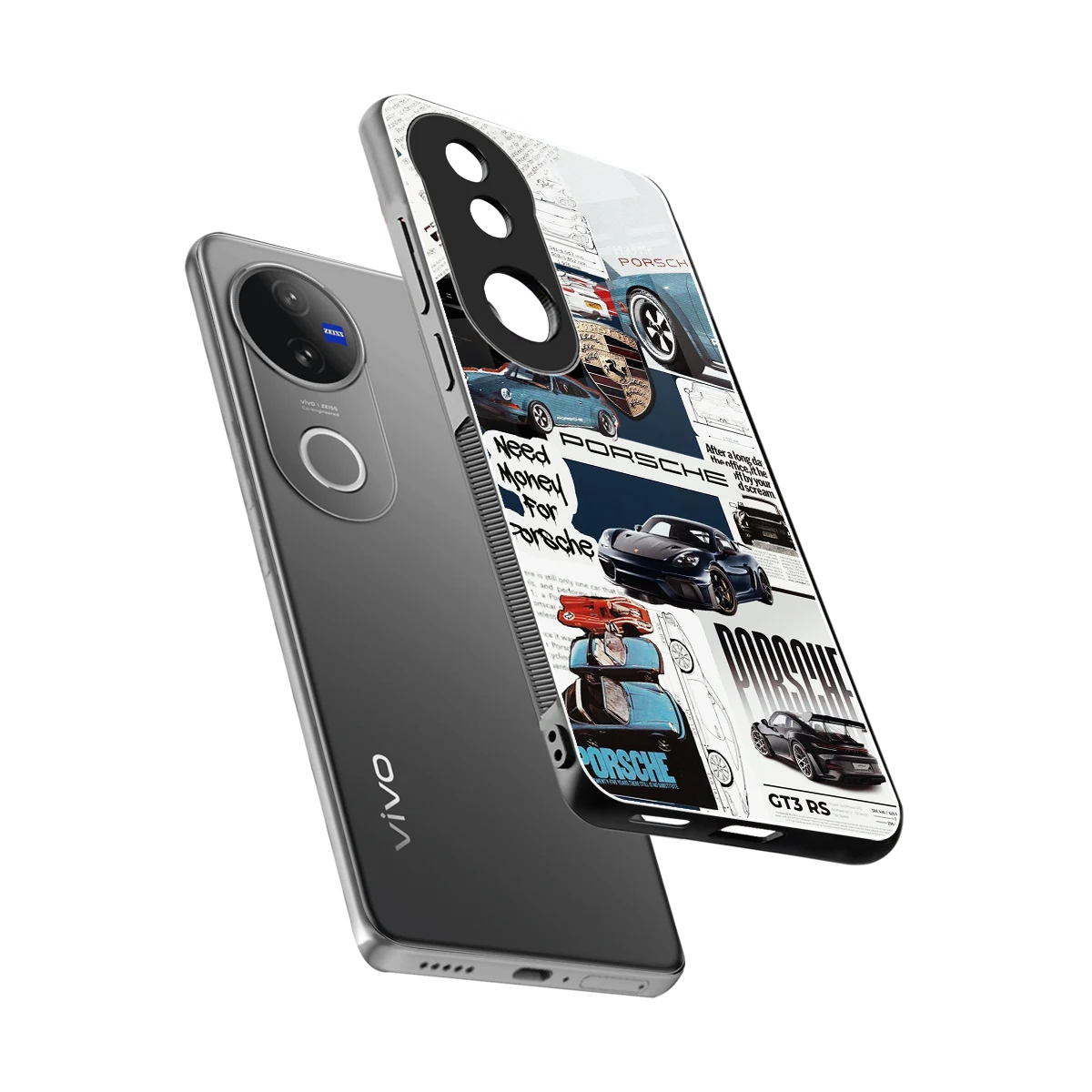 Fund My Ride sleek vivo v50 cover with tempered glass back and TPU edges