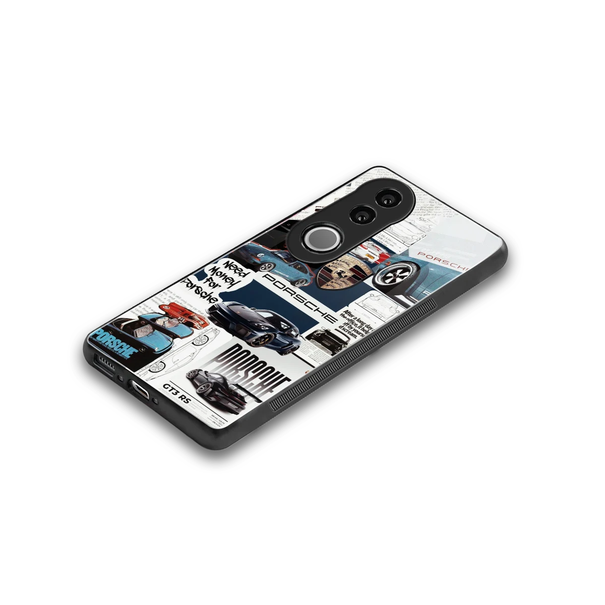 Fund My Ride stylish phone case for vivo v50 | glossy glass and slim fit
