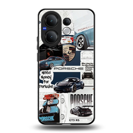 Fund My Ride back phone cover | glass case for vivo v60