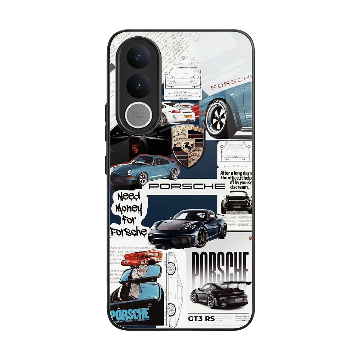 Fund My Ride back phone cover | glass case for vivo v70 fe