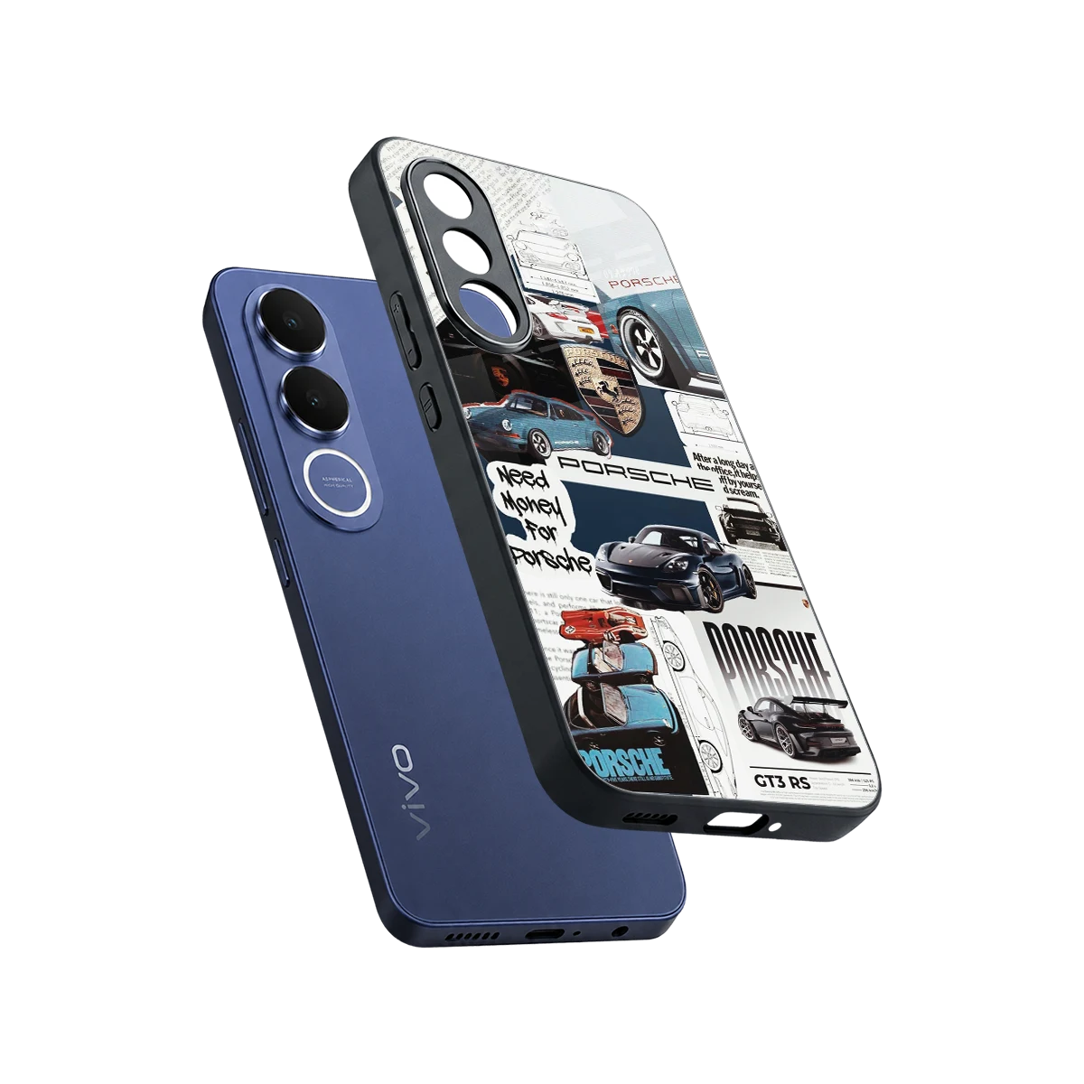 Fund My Ride sleek vivo v70 fe cover with tempered glass back and TPU edges