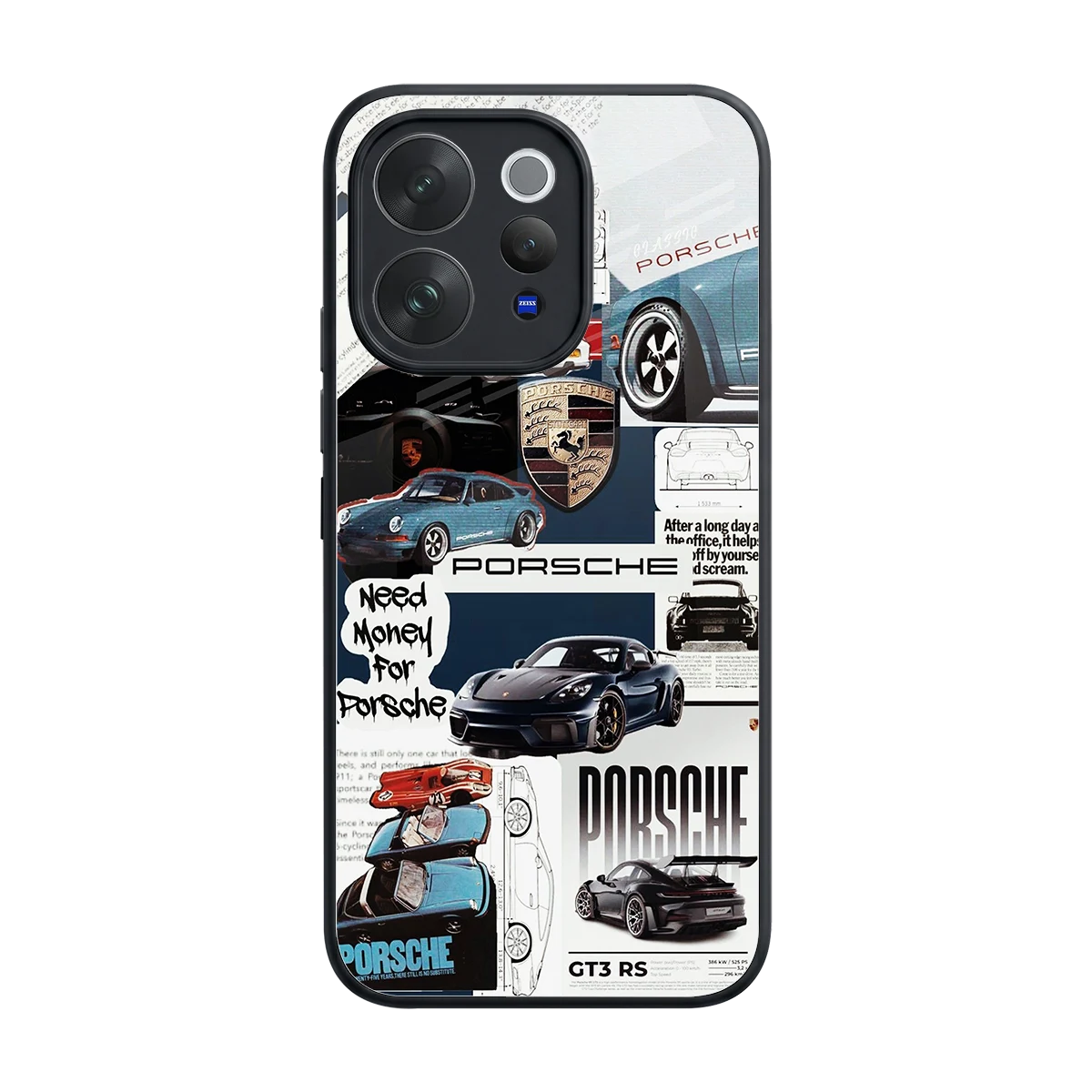 Fund My Ride back phone cover | glass case for vivo v70 elite