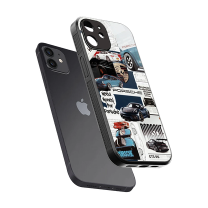 Fund My Ride sleek iphone 12 cover with tempered glass back and TPU edges