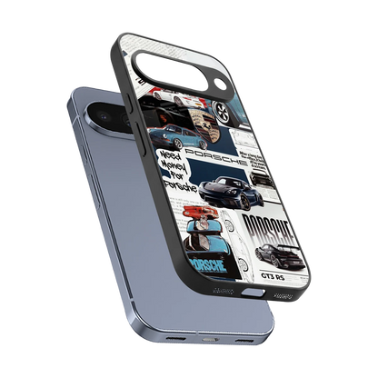 Fund My Ride sleek google pixel 10 cover with tempered glass back and TPU edges