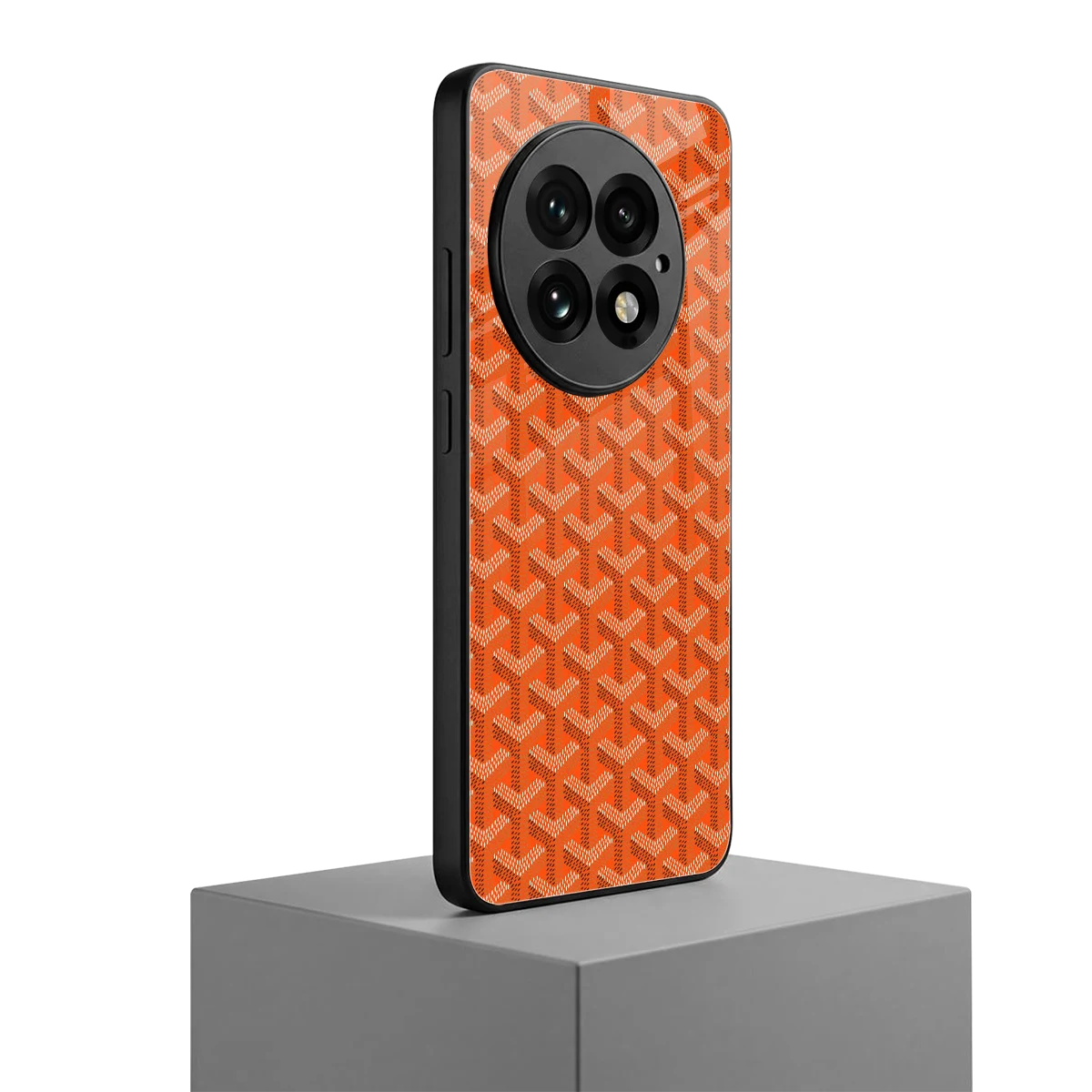 Fusion Wave Orange oneplus 13 mobile cover | shockproof glass phone case