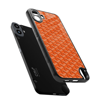 Fusion Wave Orange sleek cmf nothing phone 1 cover with tempered glass back and TPU edges