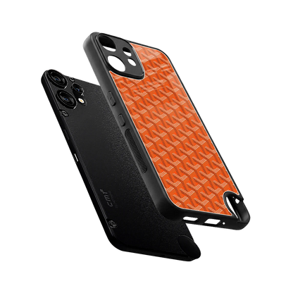 Fusion Wave Orange sleek cmf nothing phone 2 pro cover with tempered glass back and TPU edges