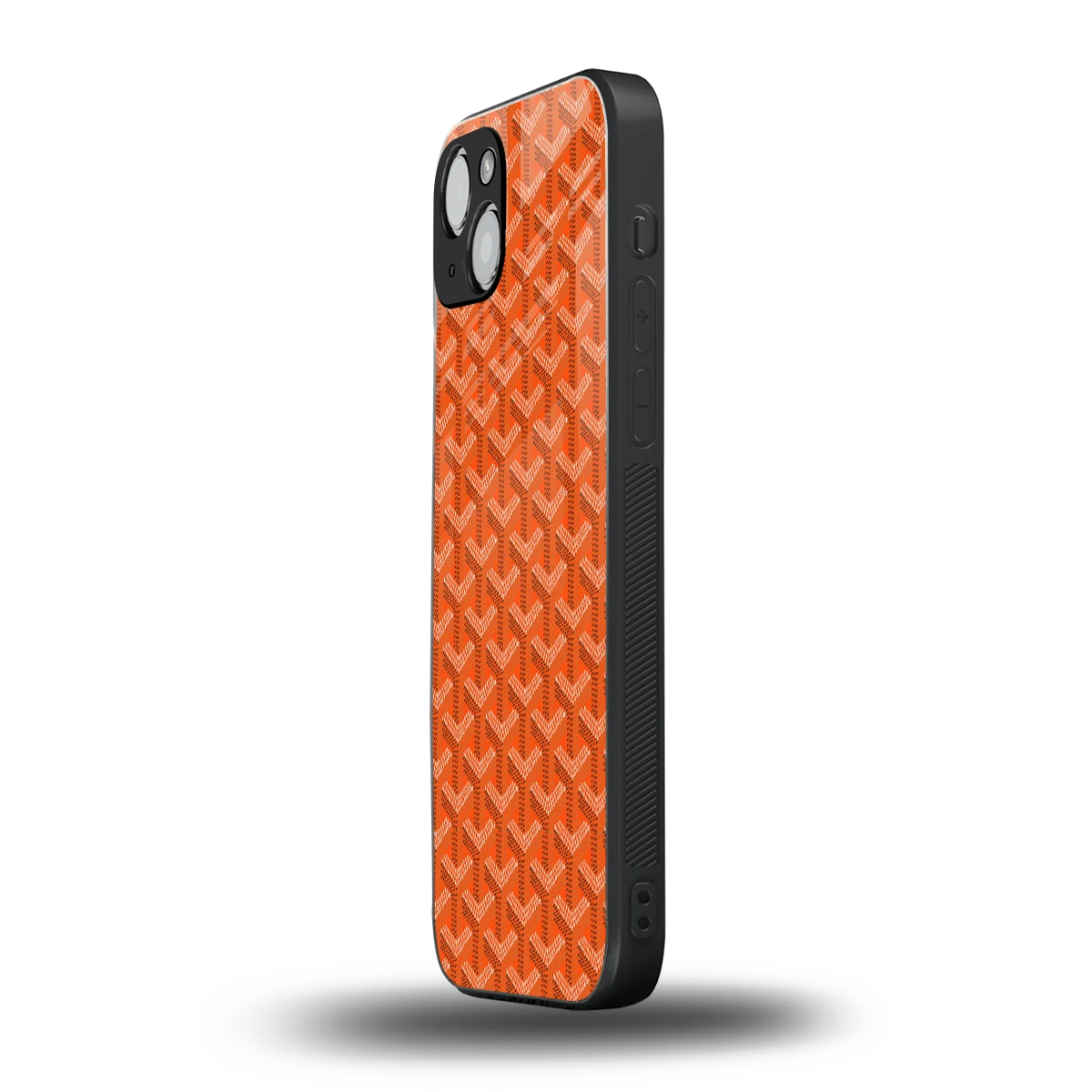 Fusion Wave Orange iphone 14 plus mobile cover | shockproof glass phone case
