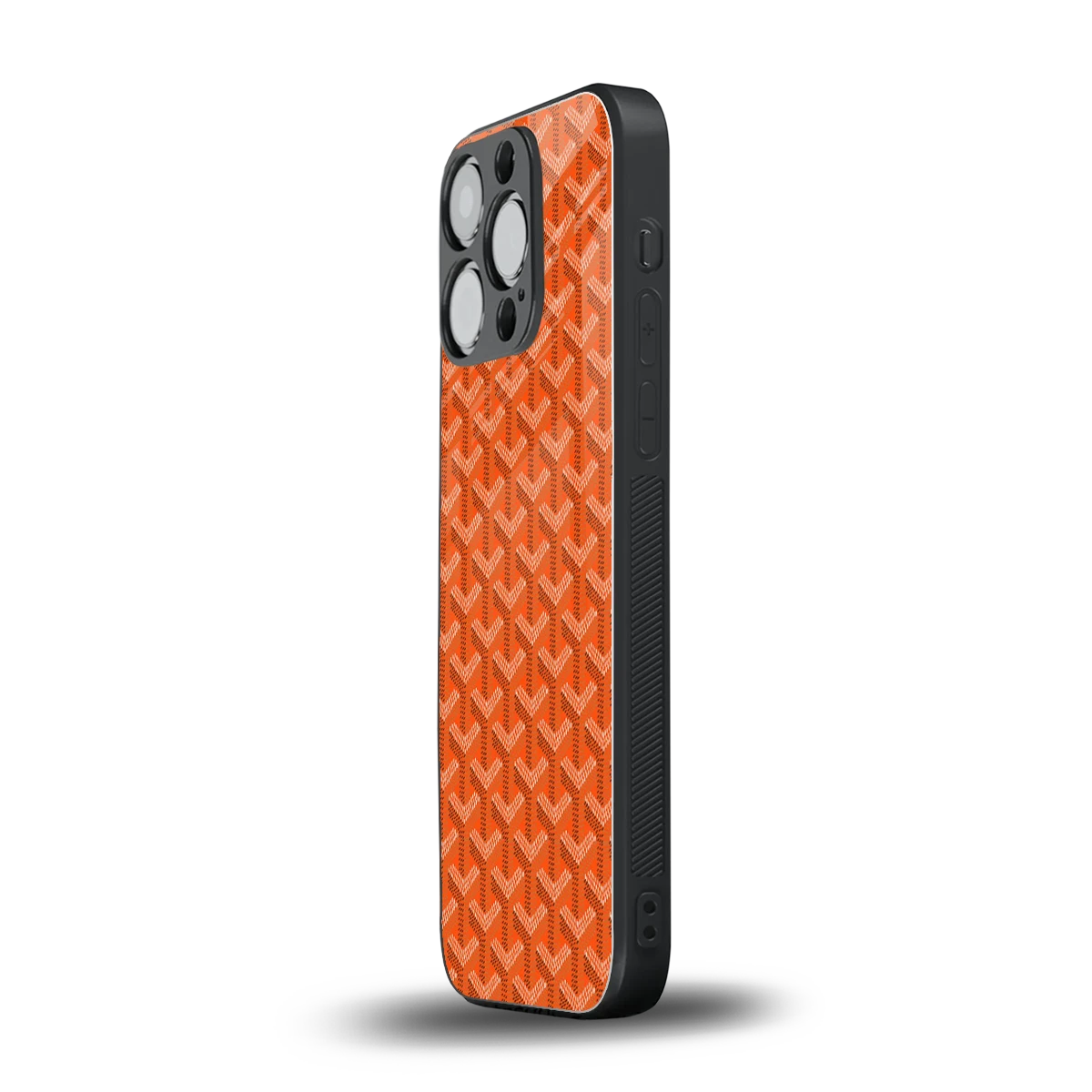 Fusion Wave Orange iphone 15 pro mobile cover | shockproof glass phone case