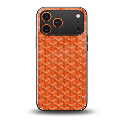 Fusion Wave Orange back phone cover | glass case for iphone 17 pro