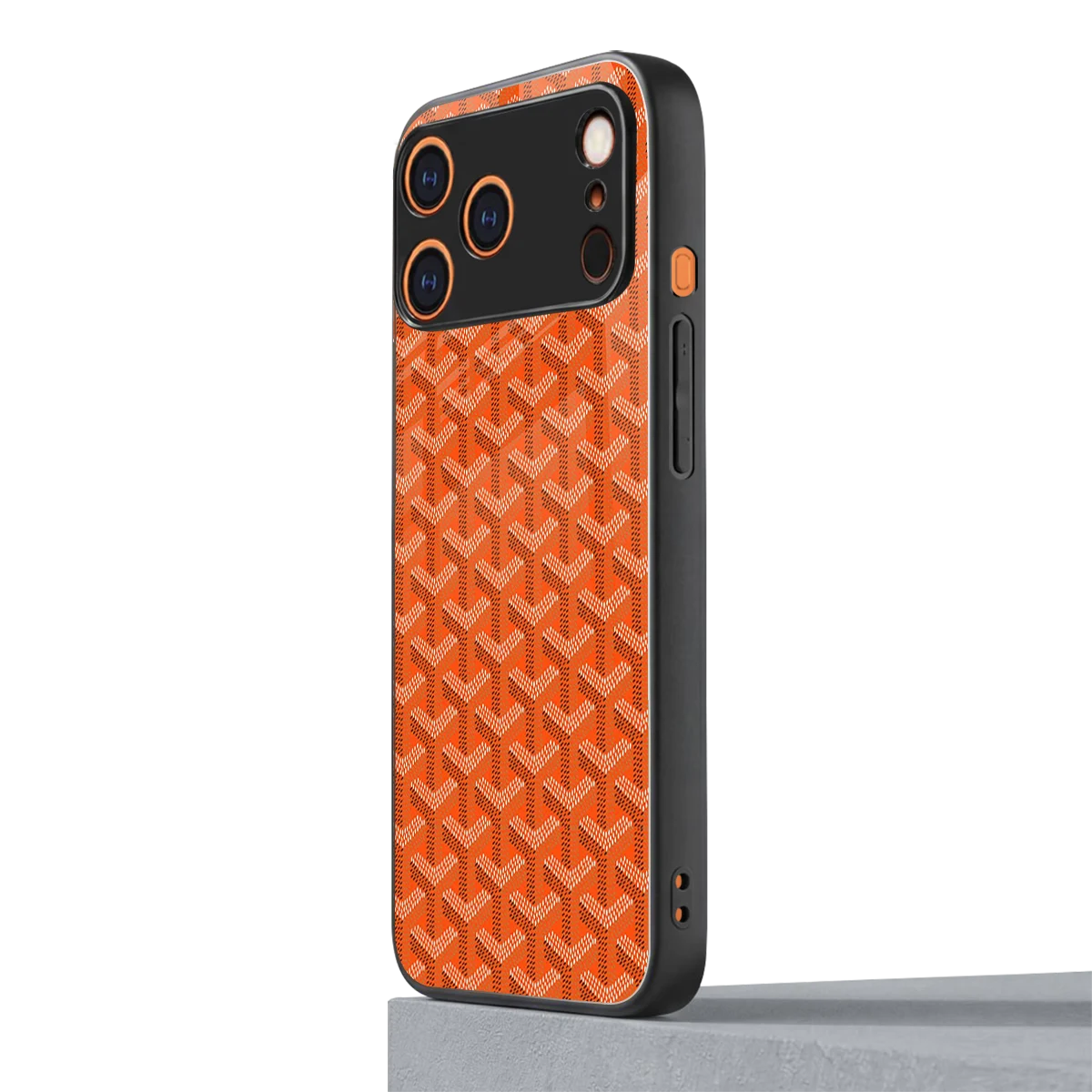 Fusion Wave Orange iphone 17 pro mobile cover | shockproof glass phone case