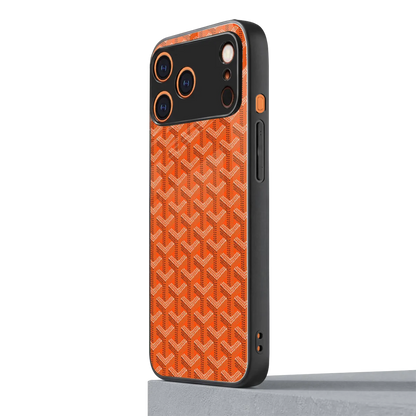 Fusion Wave Orange iphone 17 pro mobile cover | shockproof glass phone case
