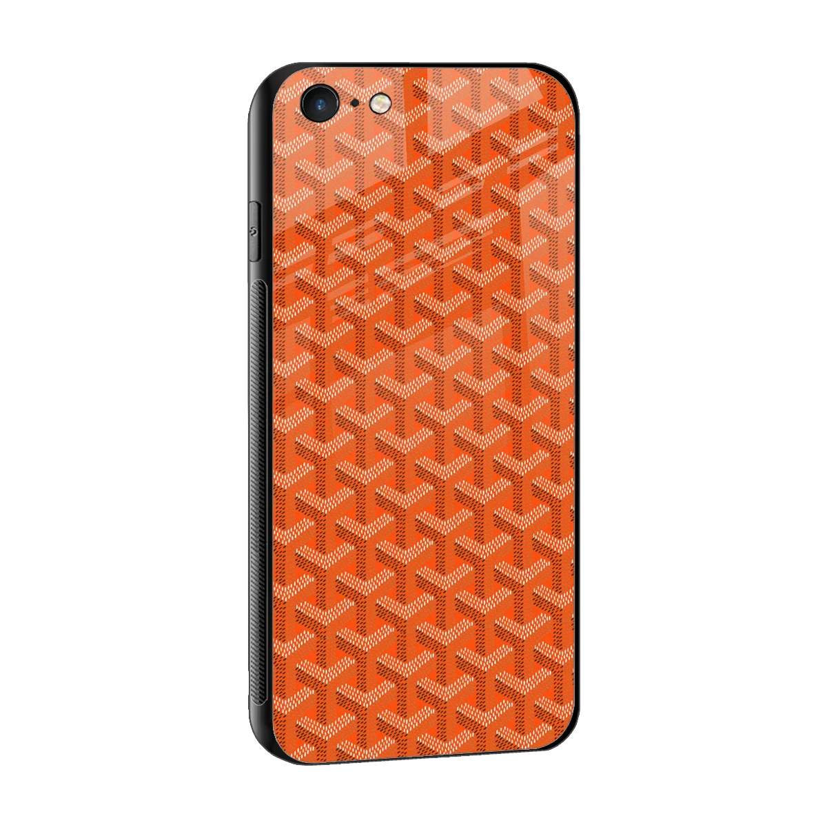 Fusion Wave Orange sleek iphone 6s cover with tempered glass back and TPU edges