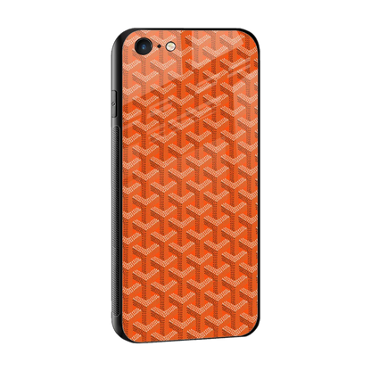 Fusion Wave Orange sleek iphone 6s plus cover with tempered glass back and TPU edges