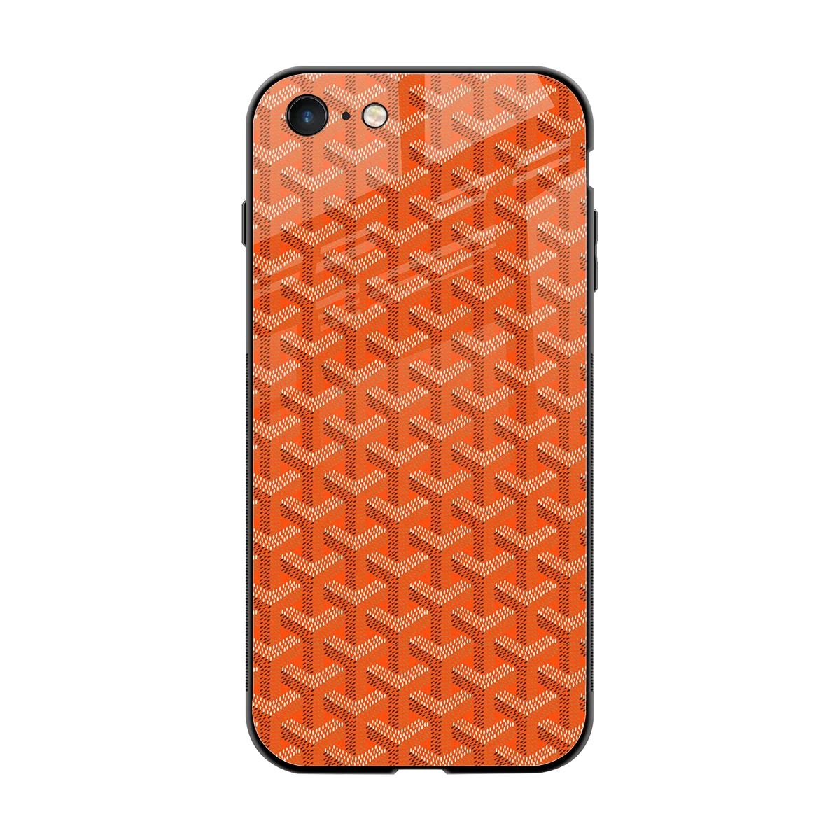Fusion Wave Orange back phone cover | glass case for iphone 7
