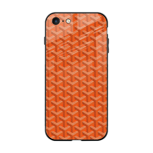 Fusion Wave Orange back phone cover | glass case for iphone 7