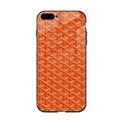 Fusion Wave Orange back phone cover | glass case for iphone 8 plus