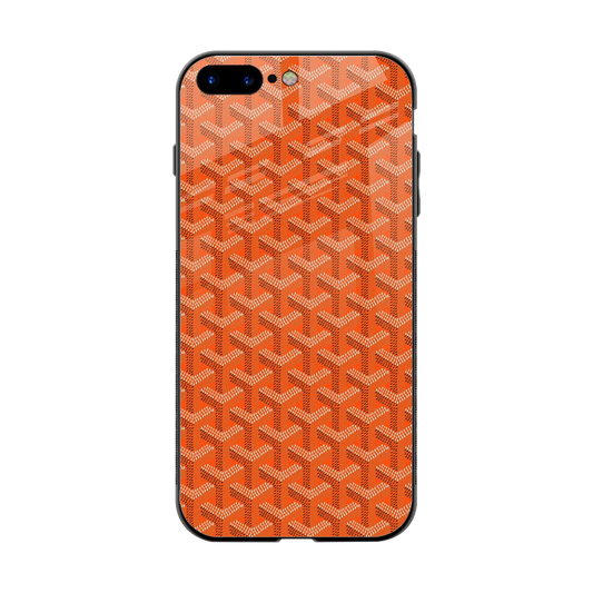 Fusion Wave Orange back phone cover | glass case for iphone 8 plus