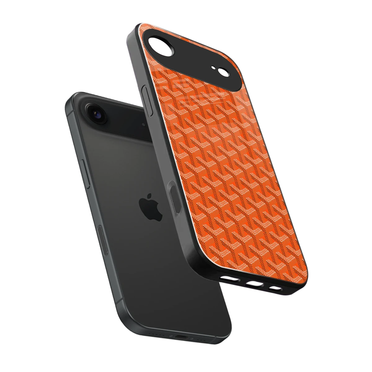 Fusion Wave Orange sleek iphone air cover with tempered glass back and TPU edges
