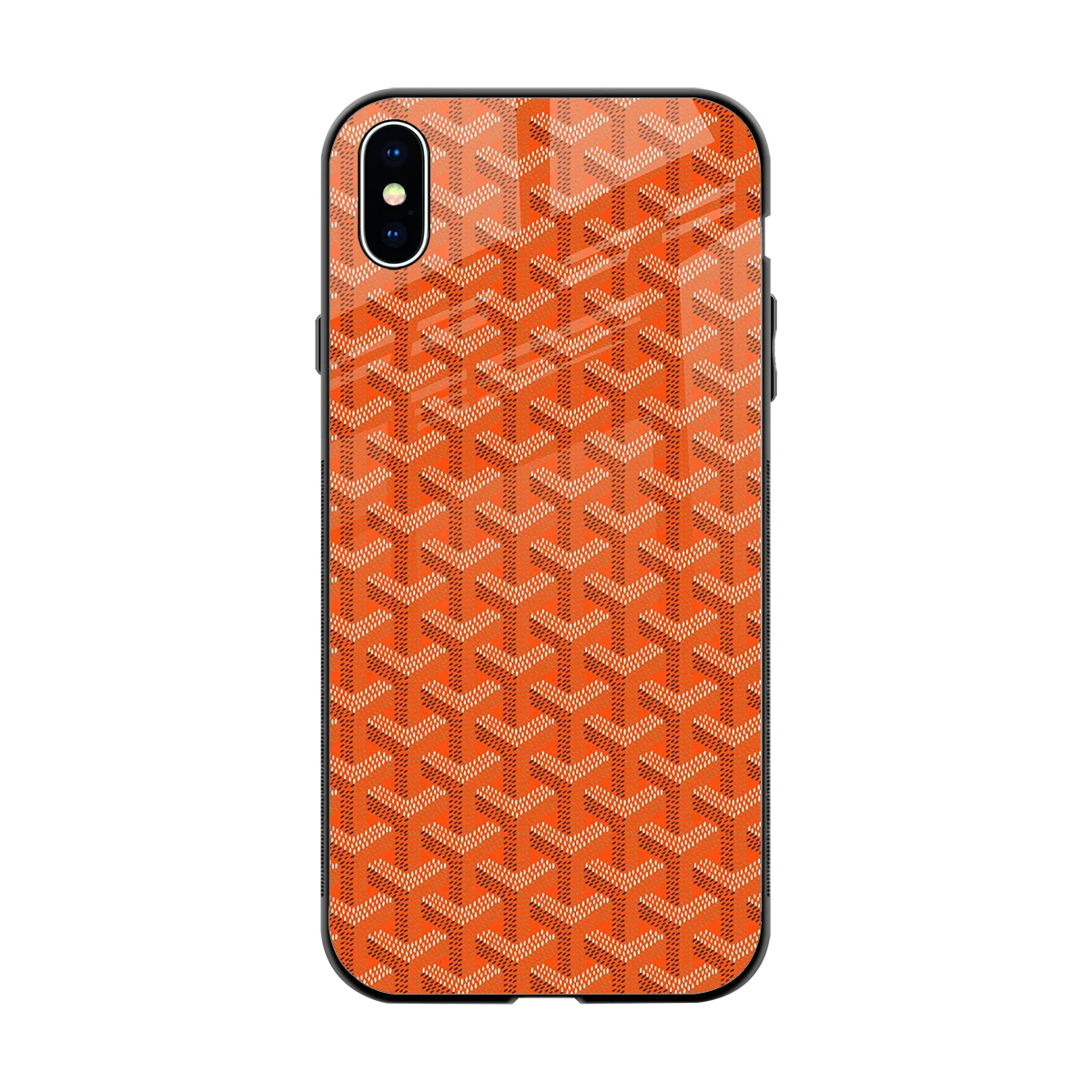 Fusion Wave Orange back phone cover | glass case for iphone xs max