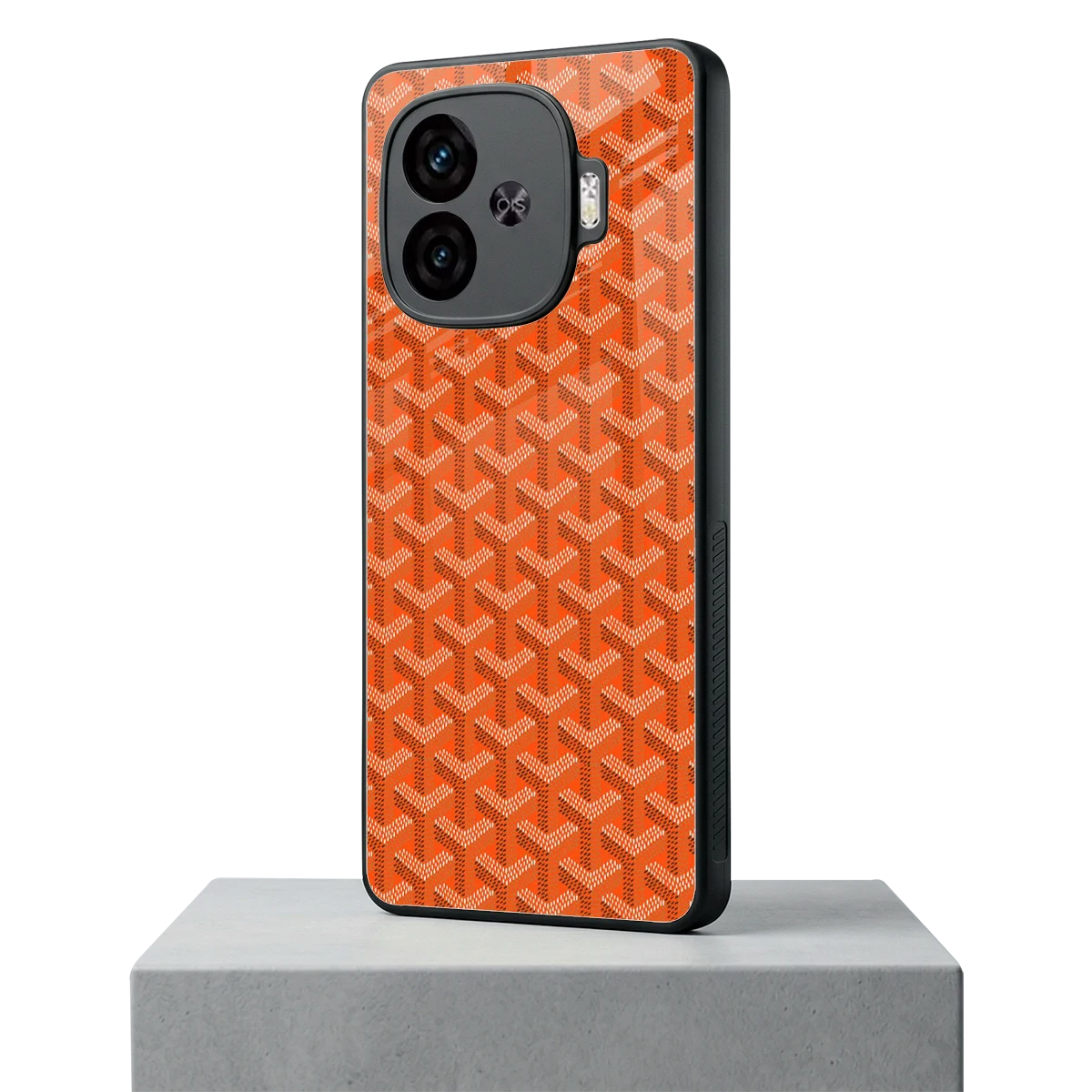 Fusion Wave Orange iqoo neo 10r 5g mobile cover | shockproof glass phone case