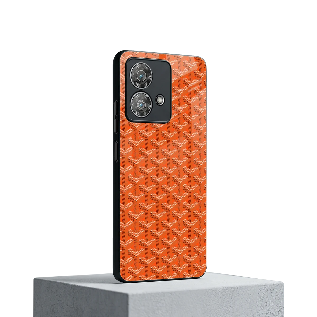 Fusion Wave Orange motorola edge 40 neo 5g mobile cover | shockproof glass phone case
